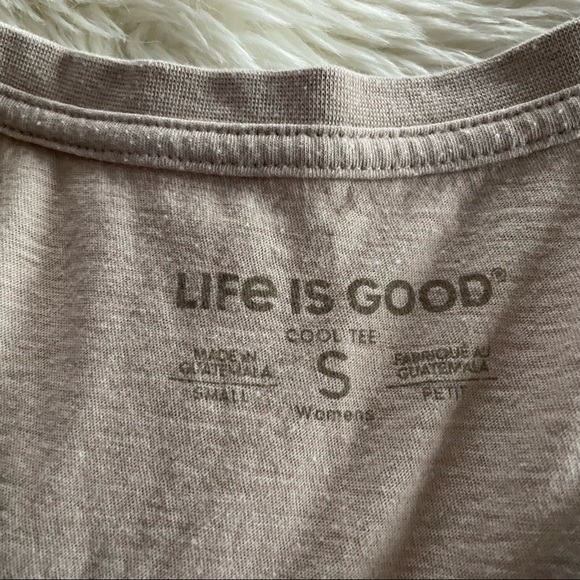 Life is Good Cool Tee Canoe V-Neck T-Shirt Size Small - Picture 3 of 5